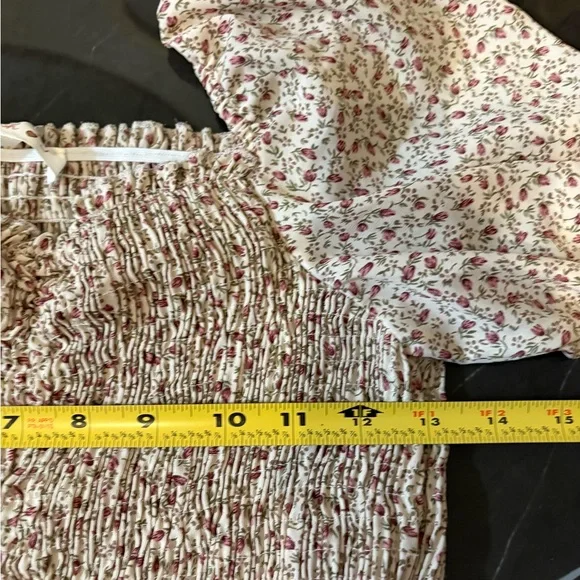 Blush Womens Cottagecore Smocked Floral Mini Dress Size Small Coquette Fairycore - Picture 13 of 15